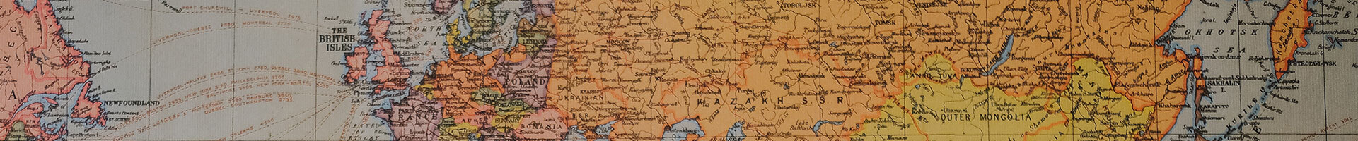 Detail of antique world map